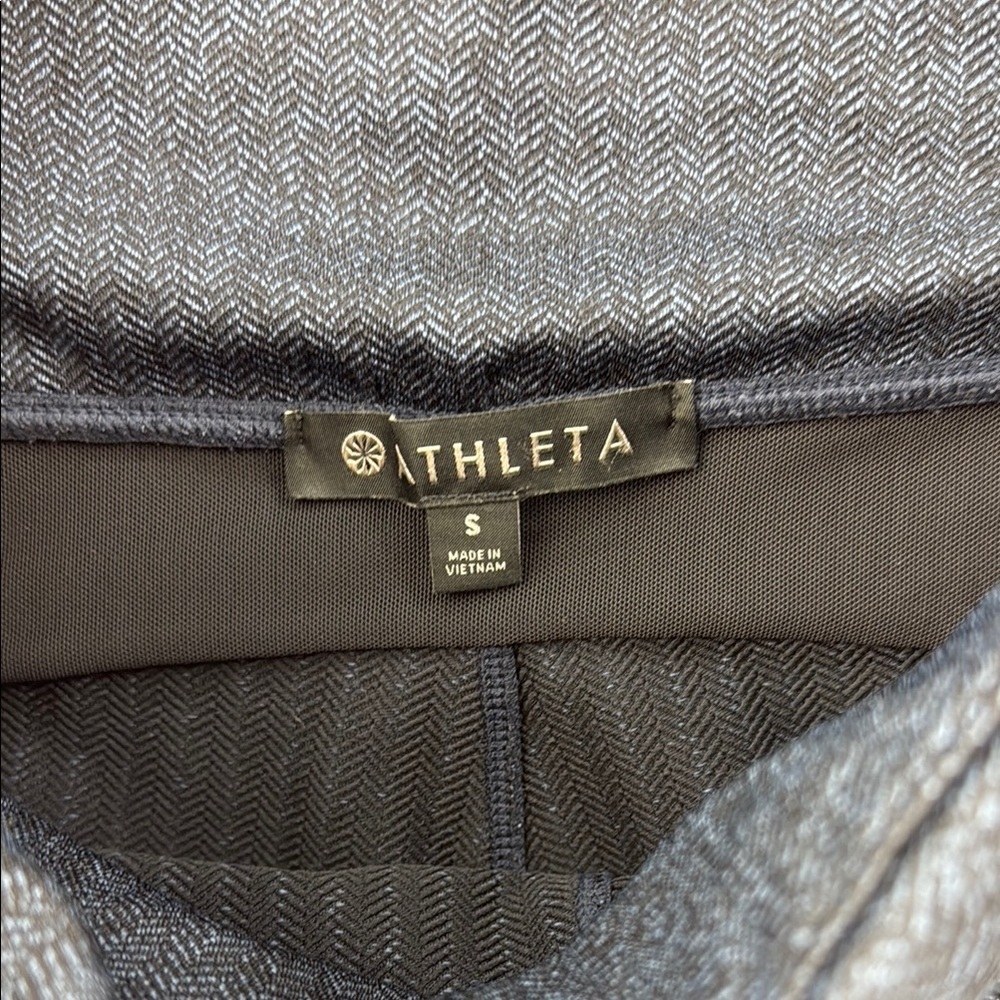 Athleta Leggings Black & Blue Herringbone Crop Women’s Size S Like New - Picture 4 of 10
